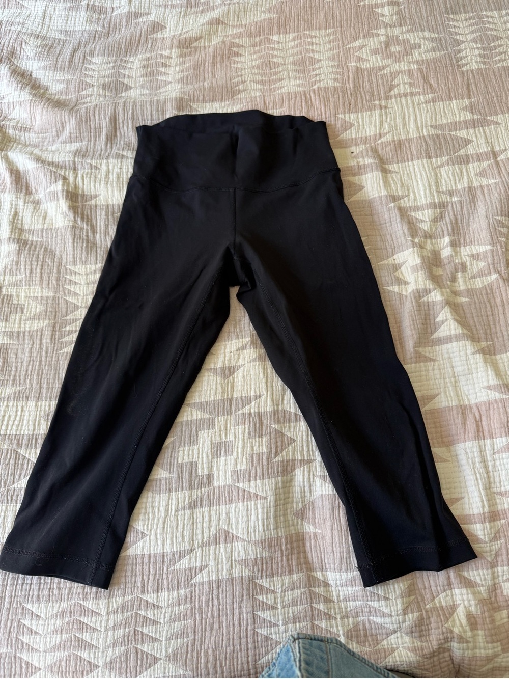 lululemon athletica Black Capri Leggings with High Waistband